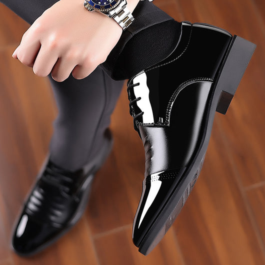 Zapatos de Cuero Charol Casual con Punta Afilada para Hombre - Image 5