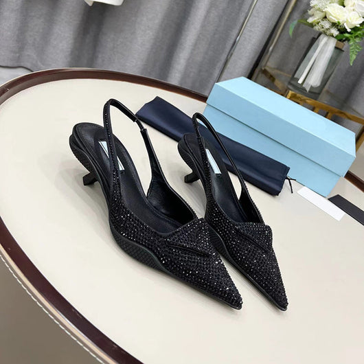Sandalias de Tacón Alto y Bajo con Punta Afilada 3cm