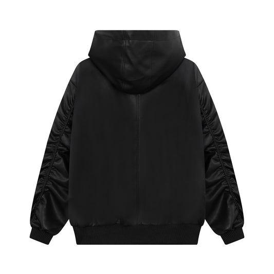 Abrigo de Cuero con Capucha para Hombre - Image 2