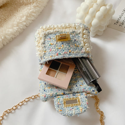 Bolso Crossbody Infantil con Cadena Diamantada - Image 3