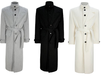 Abrigo Trench de Alpaca y Lana Sintética - Elegancia Minimalista - Image 8