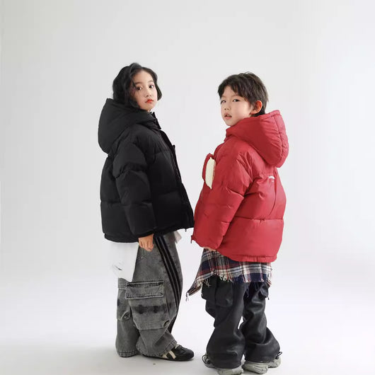 Abrigo de Plumón de Pato Blanco para Niños - Calidez Invernal Premium