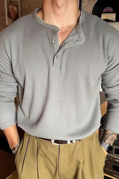 Pantalón Talla Grande Hombre Tejido Waffle con Puño Recto Efecto Adelgazante - Image 21