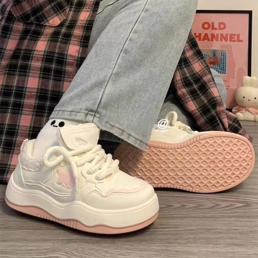 Zapatillas Deportivas Plataforma para Mujer - Blancas Estilo Board - Image 23