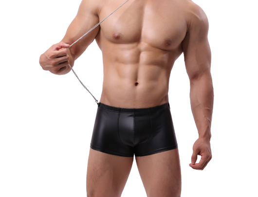 Bóxers de Cuero Sintético Plateado Vanskoos - Ropa Interior Sexy para Hombre - Image 4