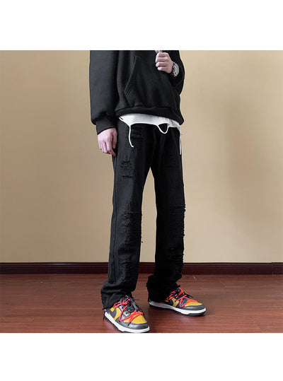 Pantalones Vaqueros Rotos Slim Bootcut para Hombre - Image 13