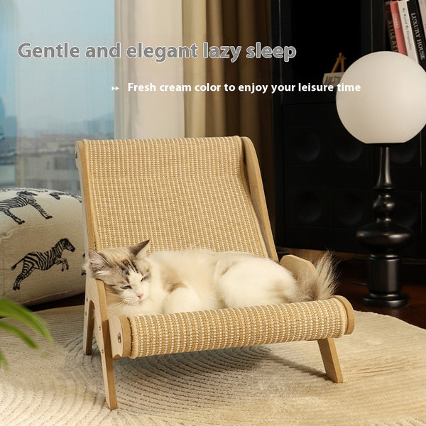 Nido Rascador para Gatos con Sisal Transpirable y Reclinable