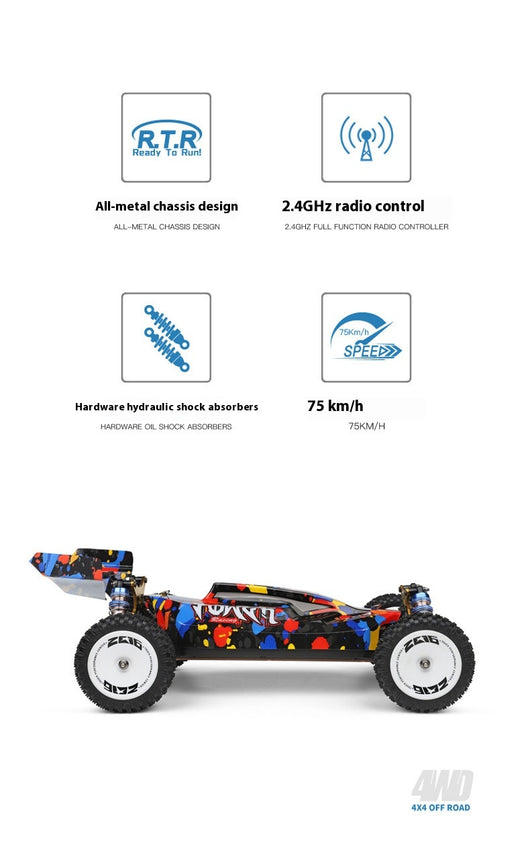 Auto de Carreras Eléctrico Tracción 4x4 Control Remoto Motor Brushless Alta Velocidad - Image 12