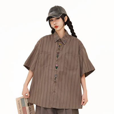 Camisa Casual de Rayas Verticales para Hombre - Image 11