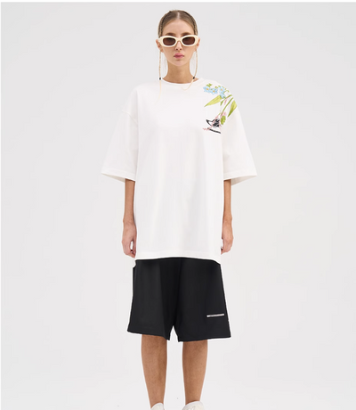 Playera Bordada con Flores - Manga Corta Clásica - Image 14