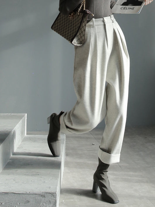 Pantalón de Lana Ancho Cropped Leisure - Diseño Slim Elegante - Image 16