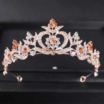 Corona de Novia Estilo Barroco con Perlas y Pedrería de Aleación - Image 7