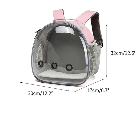 Mochila Transportadora Transparente para Mascotas Pequeñas - Hámster, Conejillo de Indias, Conejo - Image 2