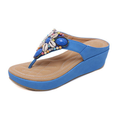Sandalias Cuña Bohemias con Abalorios - Image 10