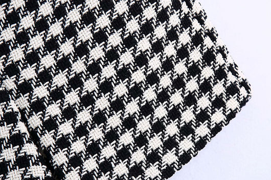 Conjunto de Shorts Houndstooth para Mujer - Diseño Texturizado Elegante - Image 10