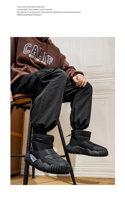Botas Casuales de Algodón Cálidas para Hombre - Botines Estilo Mid-Top - Image 21