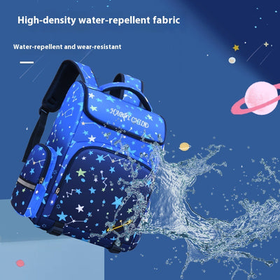 Mochila Escolar Degradado Cielo Estrellado con Protección Dorsal - Image 3