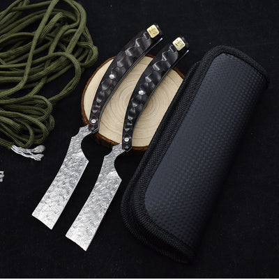 Cuchillo Plegable Damascus para Camping y Aventura Outdoor - Image 6