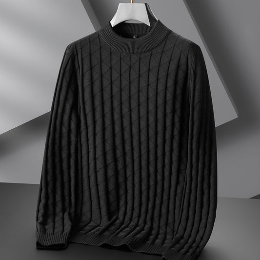 Suéter Tejido Oversize para Hombre Talla Grande Cuello Redondo