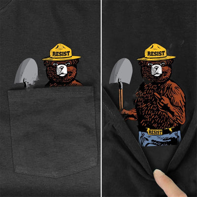 Camiseta de Algodón Estampada con Bolsillo Frontal - Unisex - Image 9
