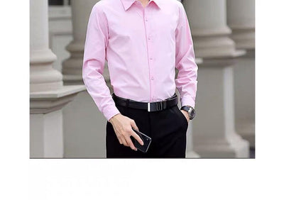 Camisa Blanca Manga Larga Slim Fit para Hombre - Versátil y Elegante - Image 26