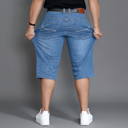 Shorts de Mezclilla Holgados con Máximo Estiramiento para Hombre - Image 2
