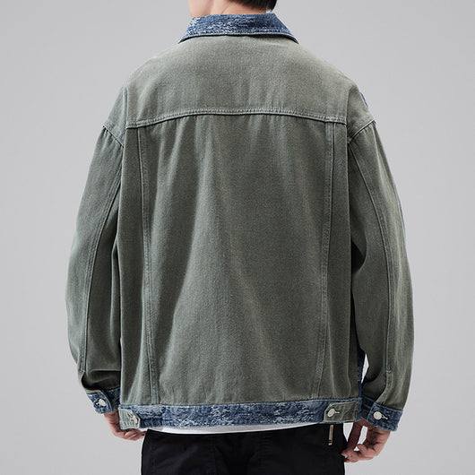 Chaqueta Camisa Denim Retro Americana Estilo Clásico - Image 2