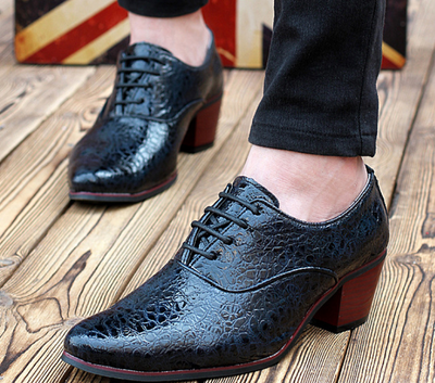 Zapatos de Moda Británica para Hombre con Punta Elevada