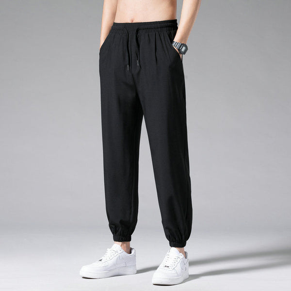 Pantalones de Chándal Ancho con Cordón de Nueve Puntos