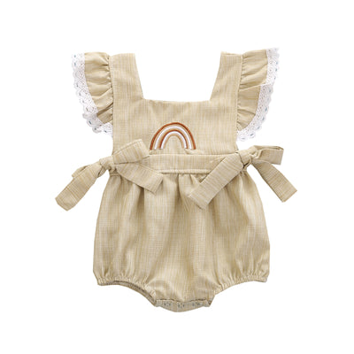 Jumpsuit sin Mangas con Botones Ocultos y Bordado Arcoíris - Image 6