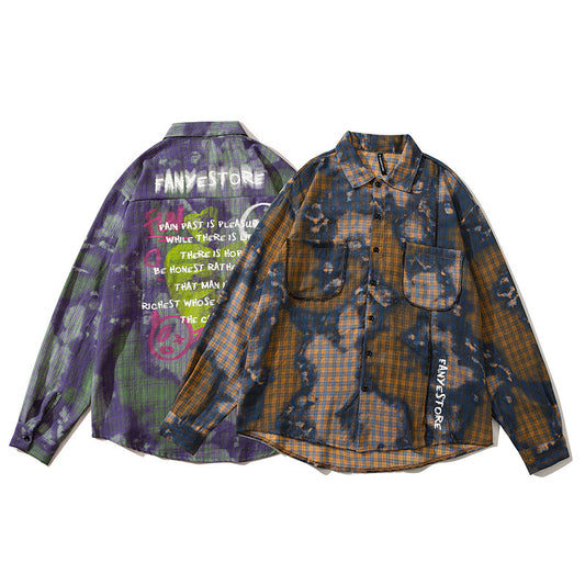 Camisa de Cuadros Estampada Manga Larga Unisex - Image 2
