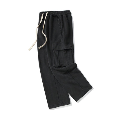 Pantalones de Buzo Tejidos Holgados con Bolsillos Grandes para Hombre - Image 13