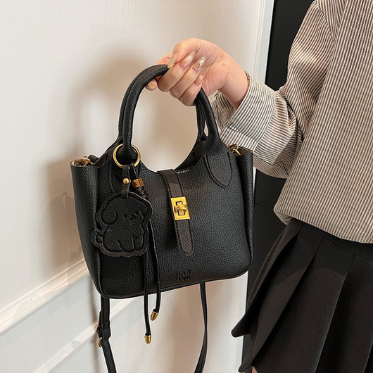 Bolsa Mensajera de Moda Estilo Bucket - Portátil y Versátil - Image 29