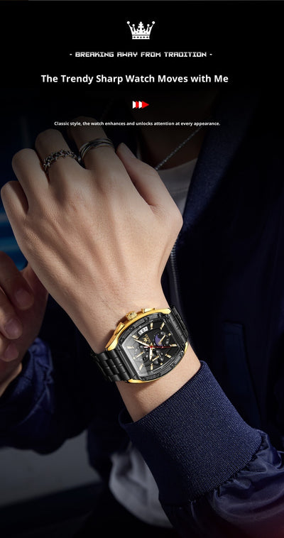 Reloj de Hombre con Correa de Acero y Esfera Luminosa - Image 11