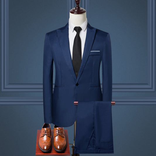 Conjunto de Dos Piezas Casual Liso para Hombre