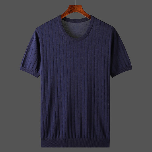 Playera Hombre Talla Grande Hueca Seda de Hielo Manga Corta - Image 10