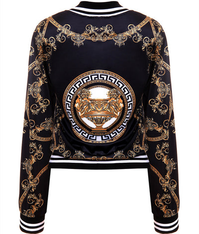Chaqueta Deportiva con Estampado y Cierre, Cuello Tipo Béisbol - Image 10