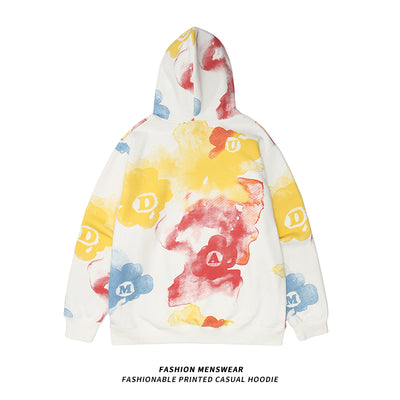 Sudadera Hoodie Tie-Dye Estilo Callejero Japonés Manga Larga - Image 5