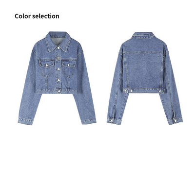 Chaqueta Denim Clásica de Manga Larga para Mujer - Image 9