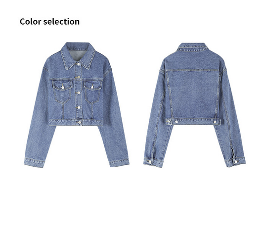 Chaqueta Denim Clásica de Manga Larga para Mujer - Image 9