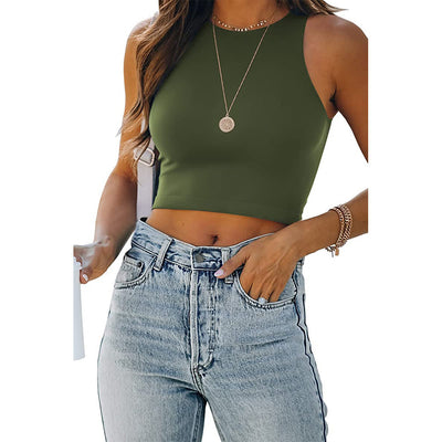Musculosa Deportiva Cuello Redondo Estilo Europeo y Americano - Image 6