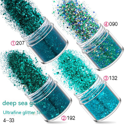 Set de Manicura con 12 Colores de Purpurina Degradada y Polvo Láser Holográfico - Image 8