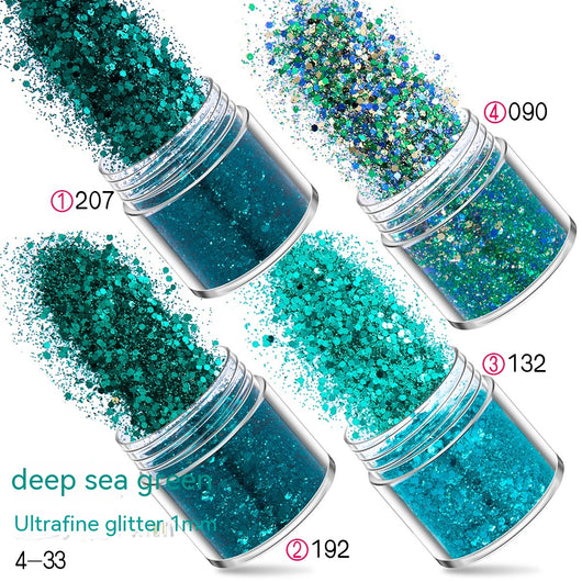 Set de Manicura con 12 Colores de Purpurina Degradada y Polvo Láser Holográfico - Image 8