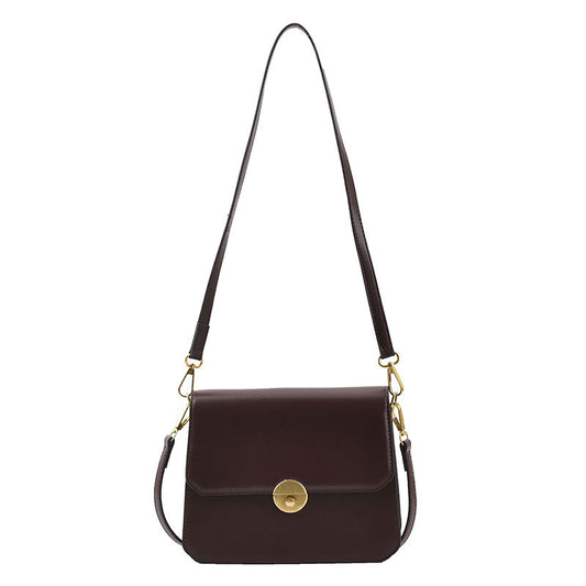 Bolso de Cuero PU con Patrón de Grietas - Diseño Sólido y Personalidad
