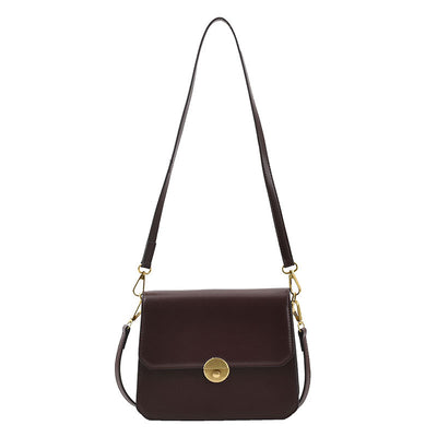 Bolso de Cuero PU con Patrón de Grietas - Diseño Sólido y Personalidad