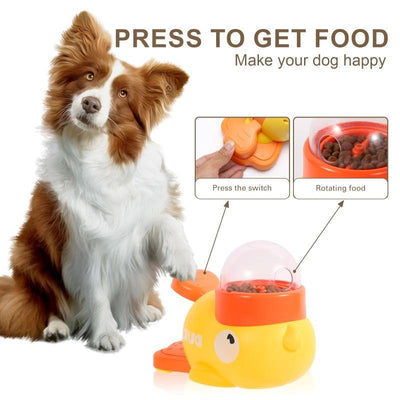 Comedero Interactivo para Perros con Diseño de Pato - Juguete Dispensador Antideslizante