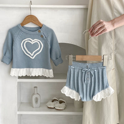 Conjunto de Crochet para Bebé Niña - Blusa Manga Larga y Pantalón Acampanado de Algodón - Image 35
