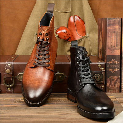 Botas Altas de Cuero Genuino para Hombre - Comodidad y Estilo - Image 2