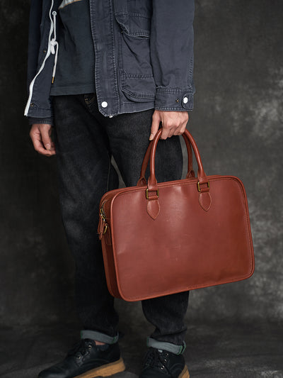 Bolso Horizontal de Cuero Genuino para Hombre Estilo Retro - Image 18