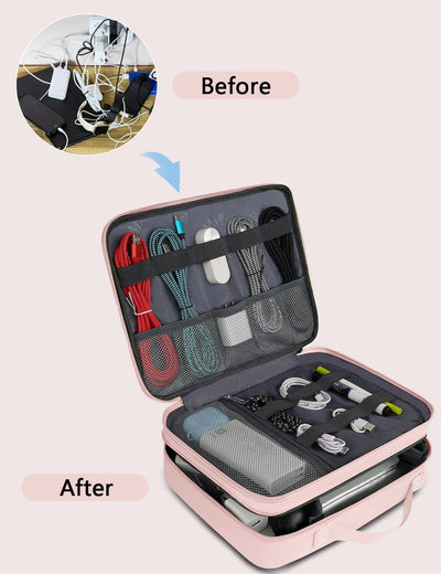 Bolsa Organizadora Dual para Cables, Cargadores y Accesorios Electrónicos - Image 35